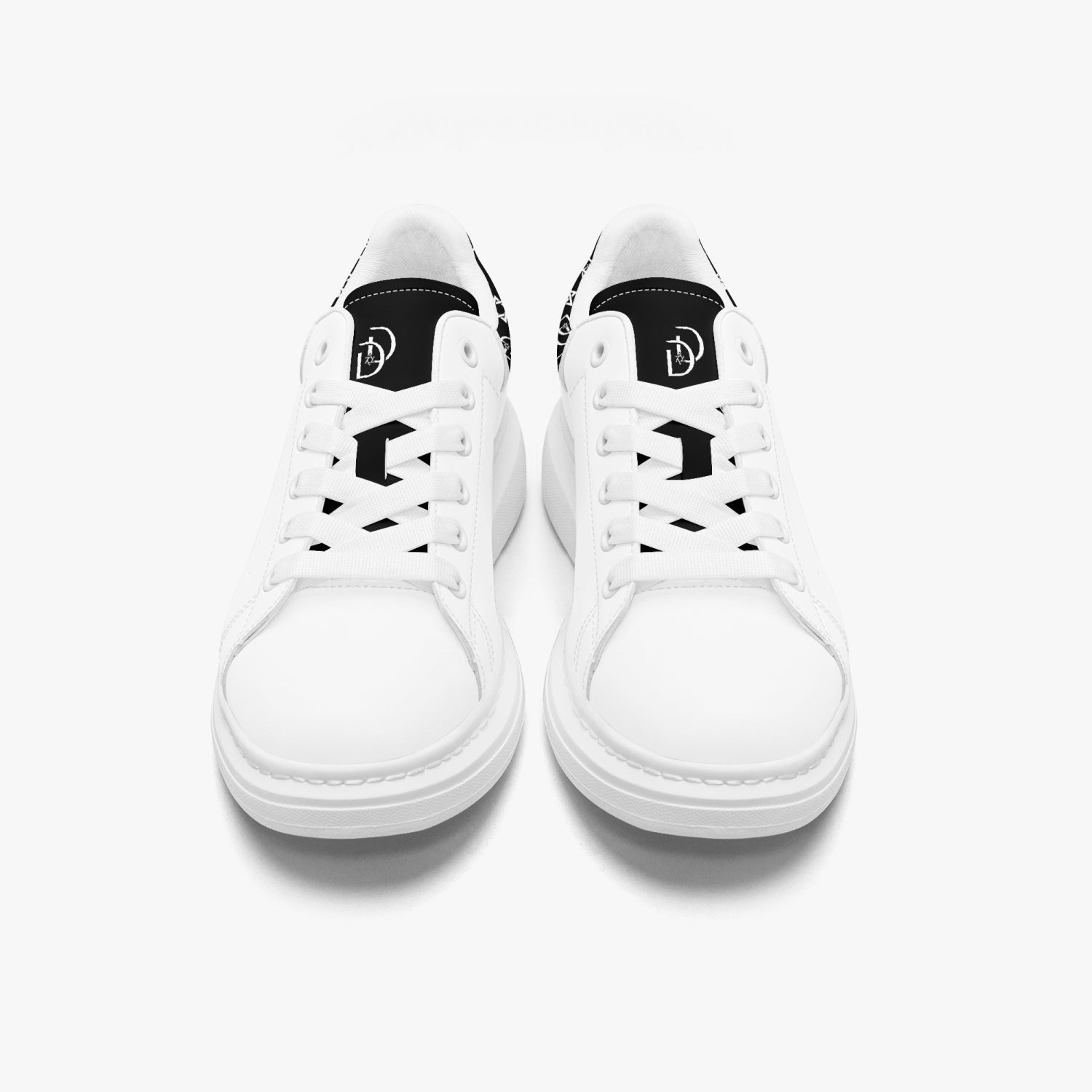 Unisex David Bold Star Of David Pattern Leather Oversized Sneakers