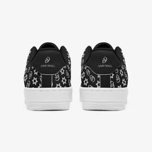 Load image into Gallery viewer, Unisex David Elevate Star Of David Leather David Denza Sneakers - Black &amp; White