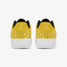 Load image into Gallery viewer, Unisex David Elevate Star Of David Shoes Leather David Denza Sneakers - Golden Yellow