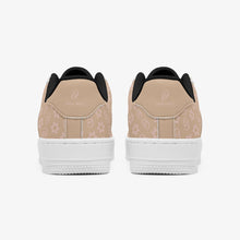 Load image into Gallery viewer, Unisex David Elevate Star Of David Leather David Denza Sneakers - Brown &amp; White