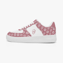 Load image into Gallery viewer, Unisex David Elevate Star Of David Leather David Denza Sneakers - Rose Dust &amp; White