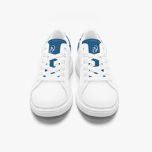 Load image into Gallery viewer, Unisex David Bold Star Of David Pattern Leather Oversized Sneakers - Blue on White