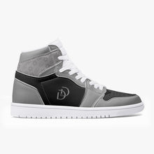 Load image into Gallery viewer, Unisex David Legends Star Of David High-Top Leather Sneakers David Denza - Black and Gray