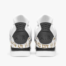 Load image into Gallery viewer, Unisex David Prime Star Of David Basketball Sneakers -White with gold