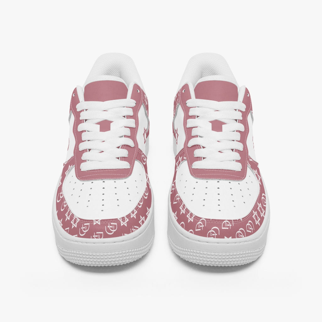 Unisex David Elevate Star Of David Leather David Denza Sneakers - Rose Dust & White