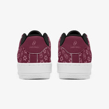 Load image into Gallery viewer, Unisex David Elevate Star Of David Leather David Denza Sneakers - Rich Burgundy