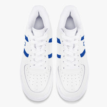 Load image into Gallery viewer, Unisex David Elevate Star Of David Low-Top Leather David Denza Sneakers - White &amp; Blue