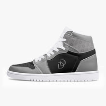 Load image into Gallery viewer, Unisex David Legends Star Of David High-Top Leather Sneakers David Denza - Black and Gray