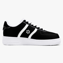 Load image into Gallery viewer, Unisex David Elevate Star Of David Low-Top Leather David Denza Sneakers-Black and White