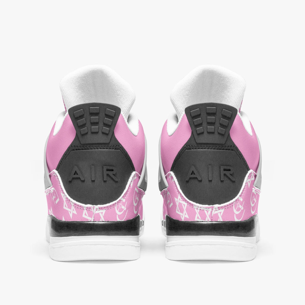 Unisex David Prime Star Of David Basketball Sneakers -Pink with white