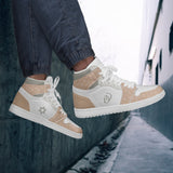 Unisex David Legends Star Of David High-Top Leather Sneakers David Denza - Brown White color