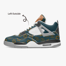 Load image into Gallery viewer, Unisex David Prime Star Of David Basketball Sneakers -Green with gold