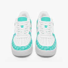 Load image into Gallery viewer, Unisex David Elevate Star Of David Leather David Denza Sneakers - Turquoise Color