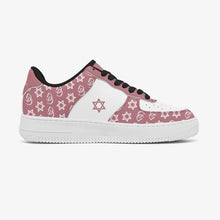 Load image into Gallery viewer, Unisex David Elevate Star Of David Leather David Denza Sneakers - Rose Dust &amp; White