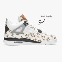 Load image into Gallery viewer, Unisex David Prime Star Of David Basketball Sneakers -White with gold