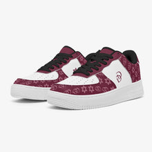 Load image into Gallery viewer, Unisex David Elevate Star Of David Leather David Denza Sneakers - Rich Burgundy