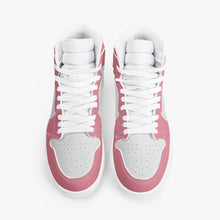 Load image into Gallery viewer, Unisex David Legends Star Of David High-Top Leather Sneakers David Denza- Pink and White