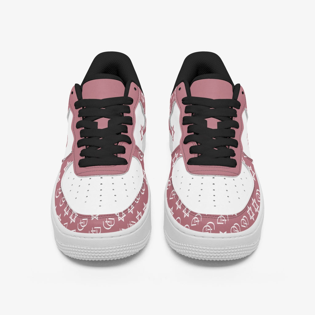 Unisex David Elevate Star Of David Leather David Denza Sneakers - Rose Dust & White