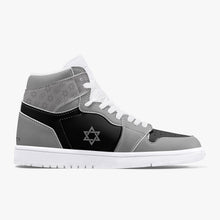 Load image into Gallery viewer, Unisex David Legends Star Of David High-Top Leather Sneakers David Denza - Black and Gray