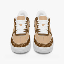 Load image into Gallery viewer, Unisex David Elevate Star Of David Leather David Denza Sneakers - Brown &amp; Light Tan