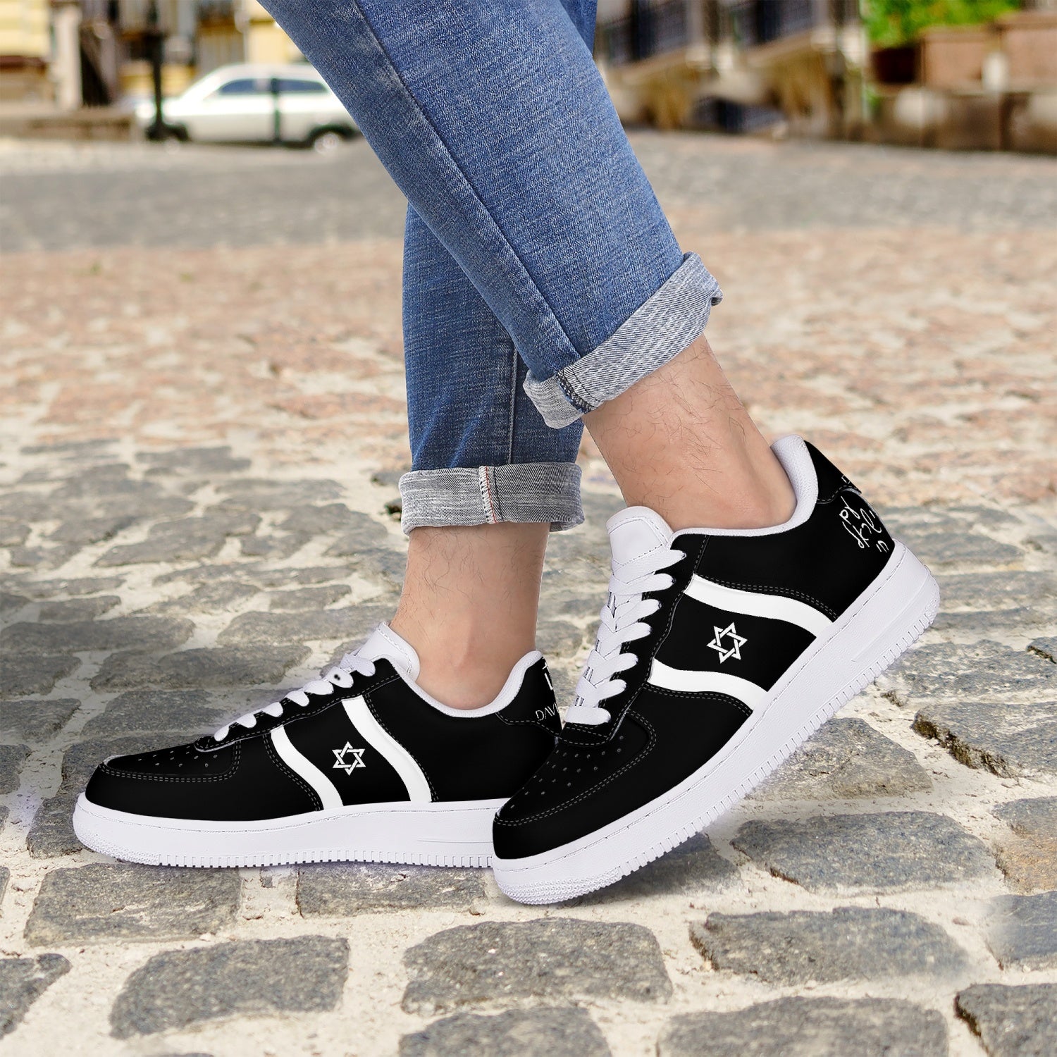 Unisex David Elevate Star Of David Low-Top Leather David Denza Sneaker