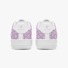 Load image into Gallery viewer, Unisex David Elevate Star Of David Leather David Denza Sneakers - Orchid Haze &amp; White