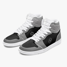 Load image into Gallery viewer, Unisex David Legends Star Of David High-Top Leather Sneakers David Denza - Black and Gray