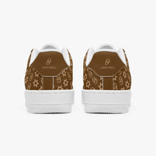 Load image into Gallery viewer, Unisex David Elevate Star Of David Leather David Denza Sneakers - Brown &amp; Light Tan