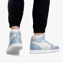 Load image into Gallery viewer, Unisex David Legends Star Of David High-Top Leather Sneakers David Denza - sky blue