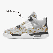 Load image into Gallery viewer, Unisex David Prime Star Of David Basketball Sneakers -Silver with gold