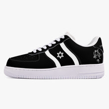 Load image into Gallery viewer, Unisex David Elevate Star Of David Low-Top Leather David Denza Sneakers-Black and White