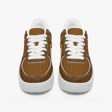 Load image into Gallery viewer, Unisex David Elevate Star Of David Leather David Denza Sneakers - Rich Brown &amp; Light Tan