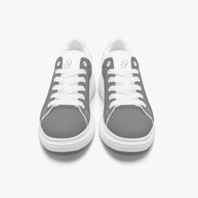 Load image into Gallery viewer, Unisex David Bold Star Of David Pattern Leather Oversized Sneakers - White on Gray