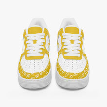 Load image into Gallery viewer, Unisex David Elevate Star Of David Shoes Leather David Denza Sneakers - Golden Yellow