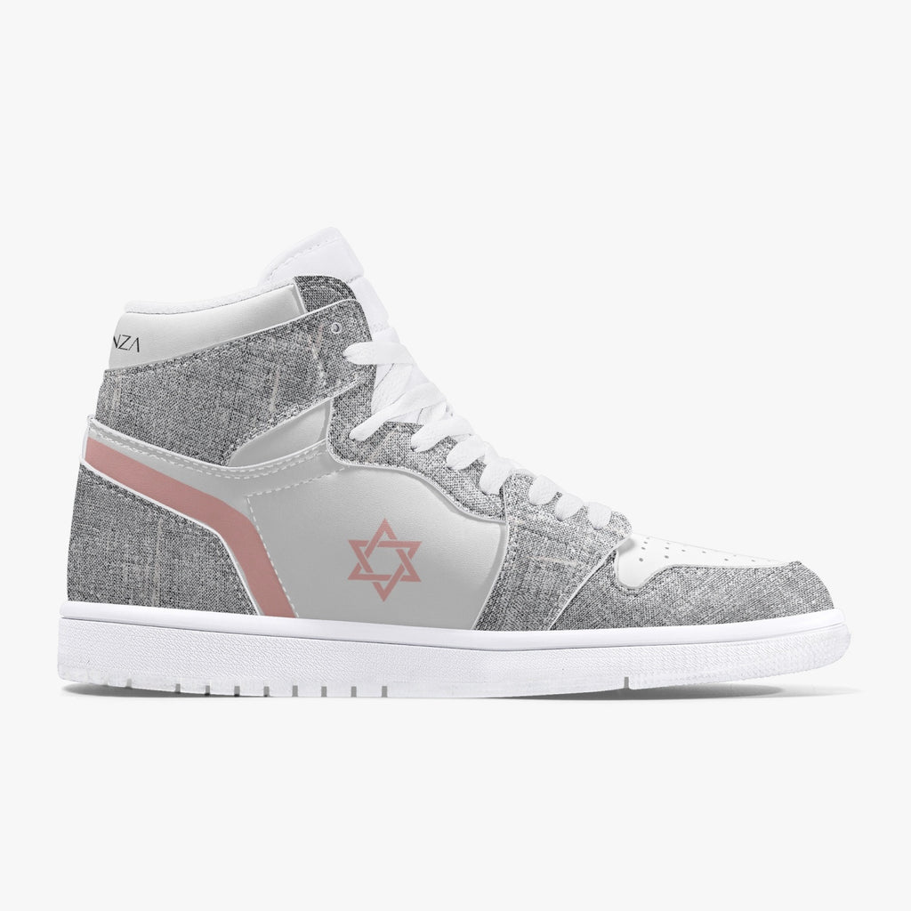 Unisex David Legends Star Of David High-Top Leather Sneakers David Denza - fabric pattern