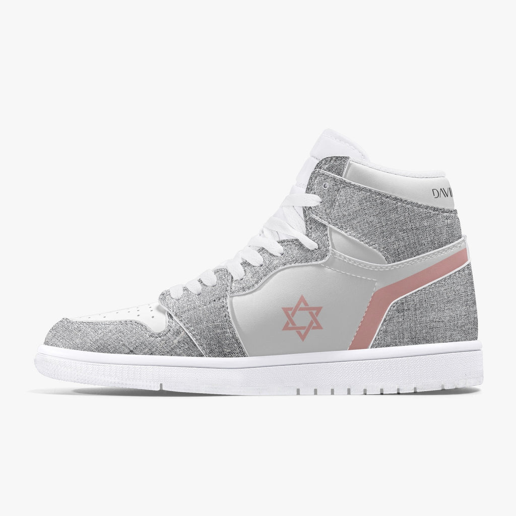 Unisex David Legends Star Of David High-Top Leather Sneakers David Denza - fabric pattern