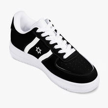 Load image into Gallery viewer, Unisex David Elevate Star Of David Low-Top Leather David Denza Sneakers-Black and White