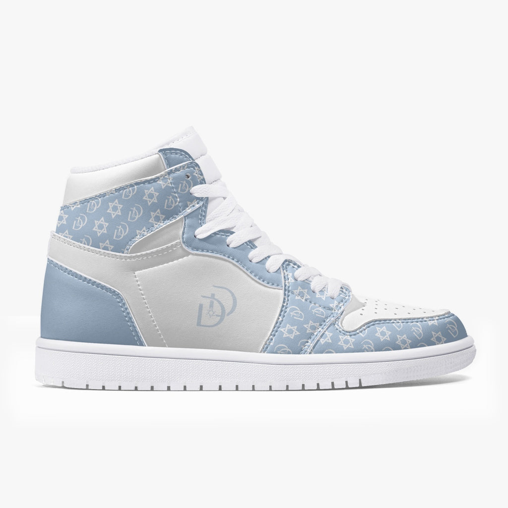 Unisex David Legends Star Of David High-Top Leather Sneakers David Denza - sky blue