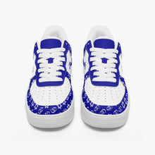 Load image into Gallery viewer, Unisex David Elevate Star Of David Leather David Denza Sneakers - Dark Blue White