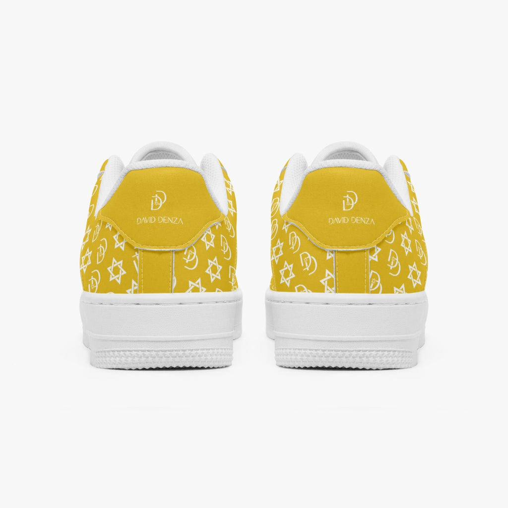 Unisex David Elevate Star Of David Shoes Leather David Denza Sneakers - Golden Yellow