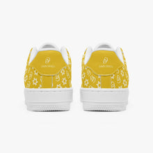 Load image into Gallery viewer, Unisex David Elevate Star Of David Shoes Leather David Denza Sneakers - Golden Yellow