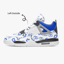 Load image into Gallery viewer, Unisex David Prime Star Of David Basketball Sneakers -White with blue