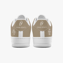 Load image into Gallery viewer, Unisex David Elevate Star Of David Low-Top Leather David Denza Sneakers - Brown-beige &amp; White