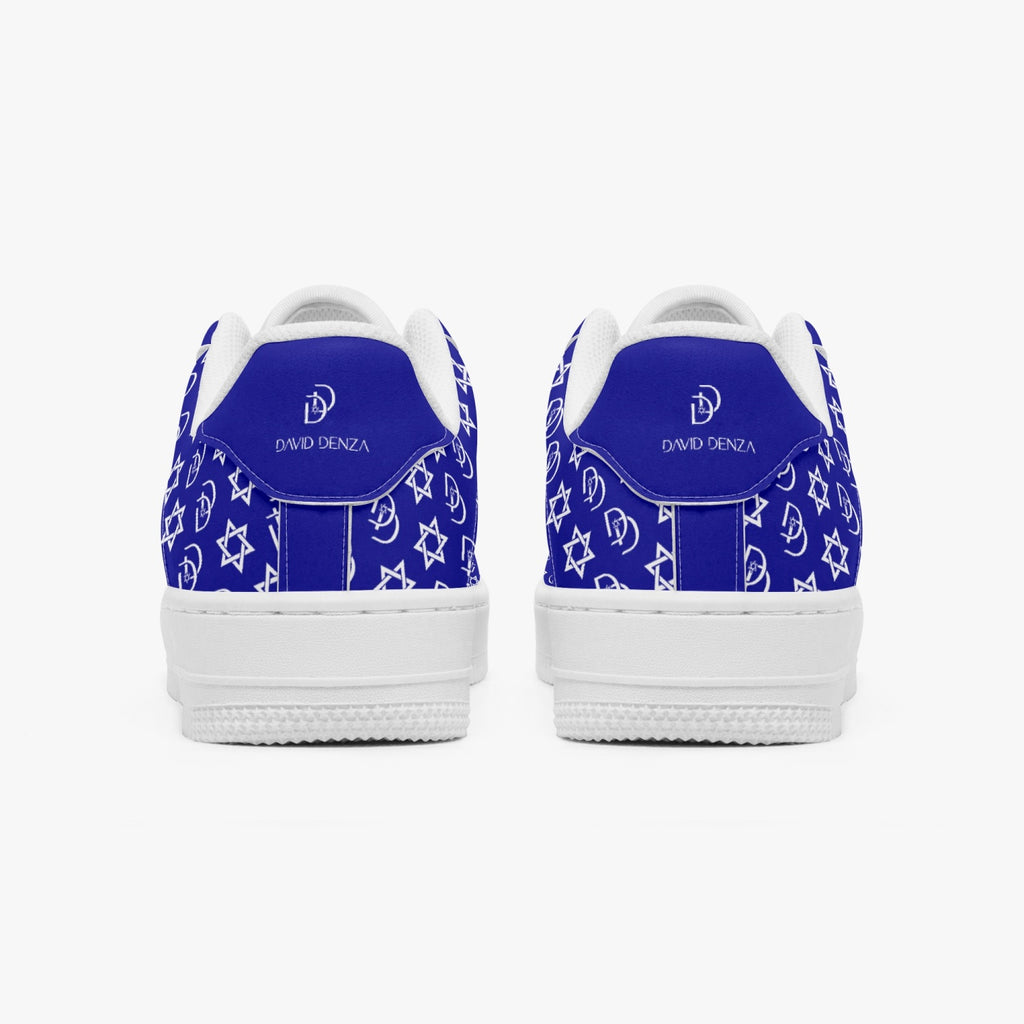 Unisex David Elevate Star Of David Leather David Denza Sneakers - Dark Blue White