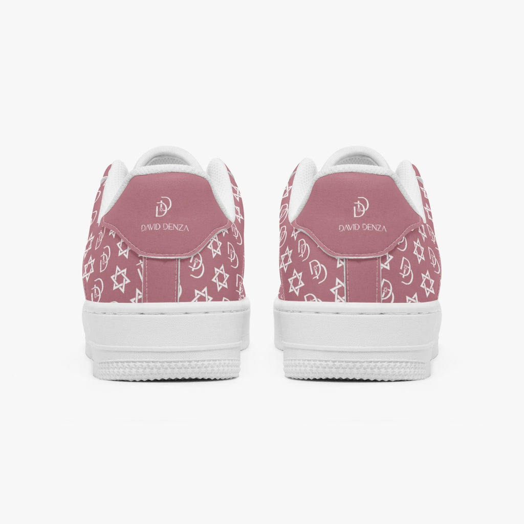 Unisex David Elevate Star Of David Leather David Denza Sneakers - Rose Dust & White