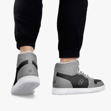 Load image into Gallery viewer, Unisex David Legends Star Of David High-Top Leather Sneakers David Denza - Black and Gray