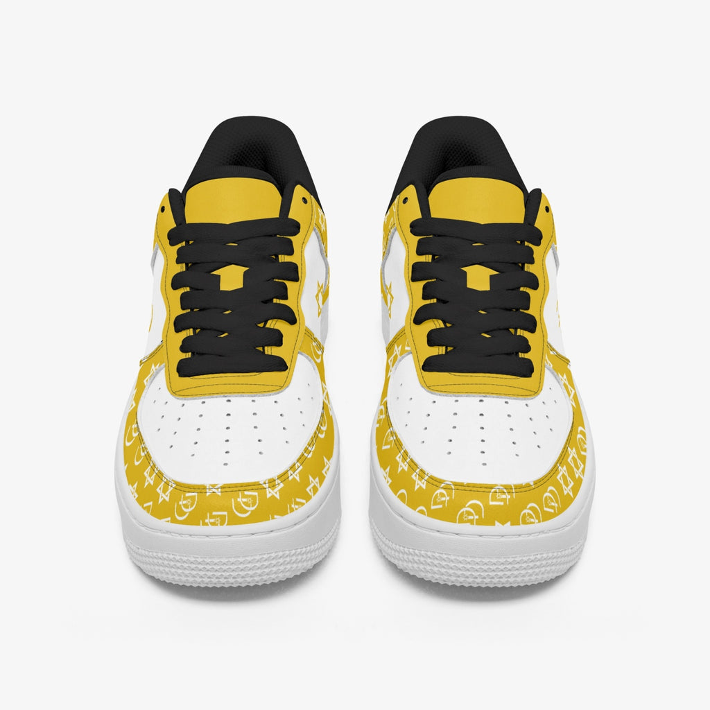 Unisex David Elevate Star Of David Shoes Leather David Denza Sneakers - Golden Yellow