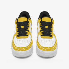 Load image into Gallery viewer, Unisex David Elevate Star Of David Shoes Leather David Denza Sneakers - Golden Yellow