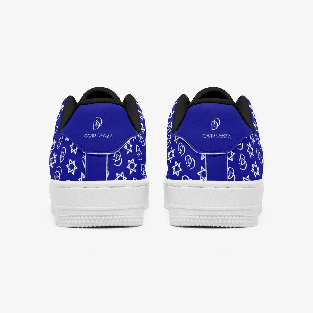 Unisex David Elevate Star Of David Leather David Denza Sneakers - Dark Blue White