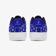 Load image into Gallery viewer, Unisex David Elevate Star Of David Leather David Denza Sneakers - Dark Blue White